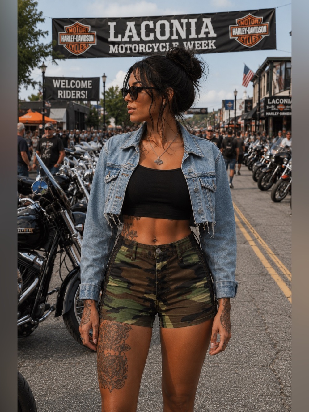 Vintage FURST OF A KIND Distressed Camouflage Shorts Zipper Sides Button Closure